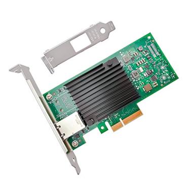 Imagem de Placa de interface de rede Jeirdus PCI-E PCI Express X4 de 10 GB com chip Intel X550-T1 Ethernet única RJ45 adaptador LAN servidor NIC