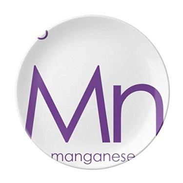 Imagem de Elementos Químicos Mesa de Período Metais de Transição Manganês Prato Decorativo de Porcelana Salver Prato de Jantar