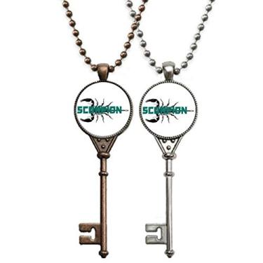 Imagem de OFFbb-USA Scorpion Colar com chave de simetria de insetos naturais para decoração de casais