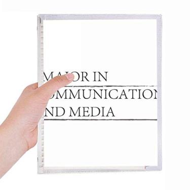 Imagem de Citação I Major In Communication and Media Notebook Diary Folhas Soltas Recarregáveis Diário Papelaria