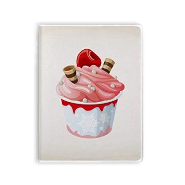 Imagem de Diário de capa macia para caderno de sorvete rosa sabor cereja