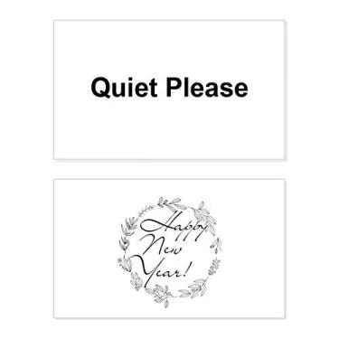 Imagem de Quite Please Warning Symbol Pattern New Year Festival Greeting Card Bless Message Gift