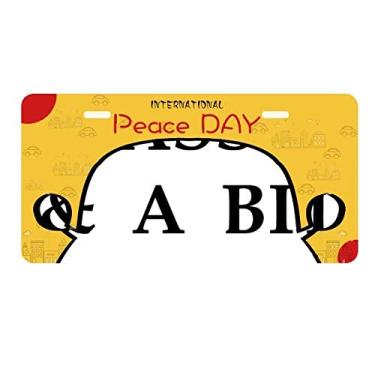 Imagem de DIYthinker Placa de licença elegante Sassy Bit Smart Assy Design Placa de carro Decoração Dia da Paz