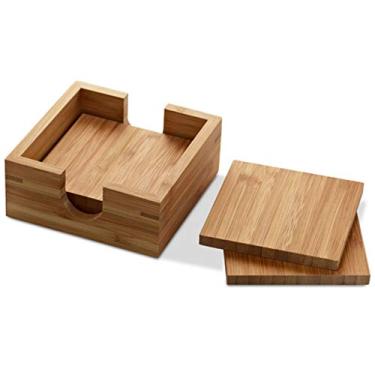 Imagem de Porta Copos Bambu 5 Peças TopGet