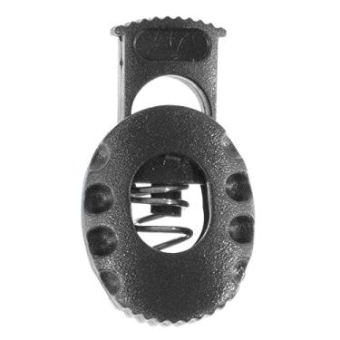 Imagem de Trava de mola de tartaruga (29 mm x 16 mm) – Tampa de plástico preta (pacote com 10, preta)