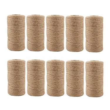 Imagem de Corda de juta para artesanato de artes naturais da Jute Twine Corda durável para aplicações de jardinagem, 10PCS/3Ply
