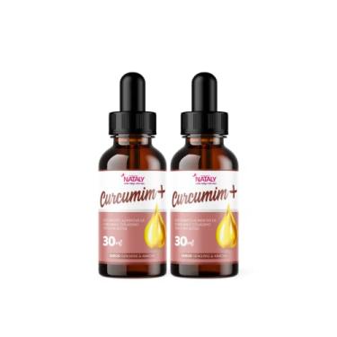 Imagem de Kit Com 2 - Curcumina em Gotas Curcumim+ I Cúrcuma e Colágeno Tipo II 30ml Nataly