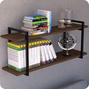 Imagem de Prateleira Estilo Industrial Para Sala Parede GND PM 100cm