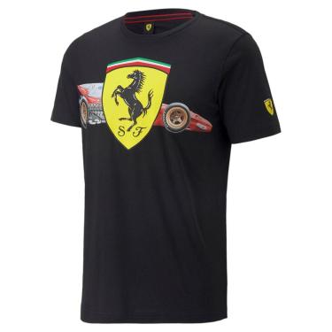 Imagem de Camiseta Puma Ferrari Race Heritage Big Shield Masculino - Preto