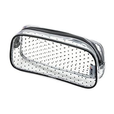 Imagem de Estojo PVC Transparente 1 Zíper Estampa Poá, BRW