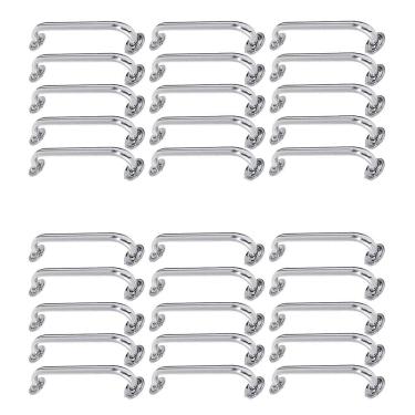 Imagem de Alça de Apoio Barra Inox 50cm Kit 30 Unidades Idoso Acessibilidade Cadeirante Segurança Banheiro Box Corrimao Suporte