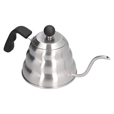 Imagem de Bule de café Com Bico, Chaleira Vintage, Utensílios de Mão Com Pescoço de Ganso retrô para Pote de Nuvem, Cafeteira de Aço Inoxidável (1L)