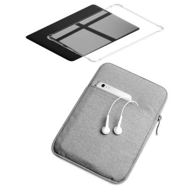 Imagem de enoxboo Capa para Tablet Fire HD 10 de 10,1" (7ª/9ª Geração, Versão 2017/2019), 10,1 Polegadas, 1 Capa Traseira Ultra Macia e Flexível de TPU Transparente e 1 Bolsa de Manga