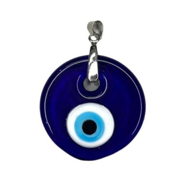 Imagem de Pingente Olho Grego Murano Azul 4 Cm