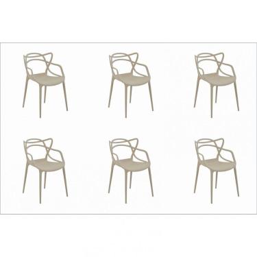 Imagem de Kit 6 Cadeiras Allegra Rivatti Nude