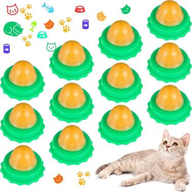 Imagem de Brinquedo de erva-dos-gatos comestível Cat Snacks Candy Ball Lickable Sugar Ball