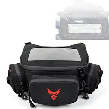 Imagem de FUUBAMB00 Bolsa regata expansível para motocicleta, impermeável, com tela sensível ao toque, bolsa frontal magnética forte, vermelha, 30 x 21 x 12 cm