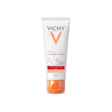 Imagem de Protetor Solar Facial Vichy Uv Pigment Control Com Cor 2.0 Fps 60 40G