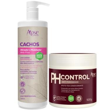 Imagem de Kit Ativador Ativador de Cachos 1000ml e PH Control Antiporosidade 500g Apse Cosméticos