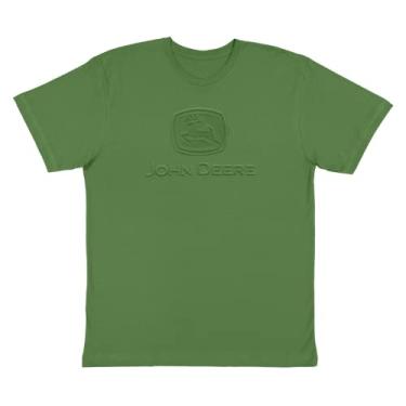 Imagem de John Deere Camiseta masculina estampada de manga curta em relevo - verde, Verde, G