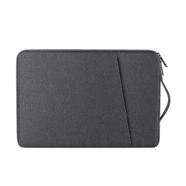 Imagem de Capa protetora para laptop de 15,6 polegadas, bolsa portátil para notebook HP Dell Asus Acer, capa resistente à água com bolso acessório tamanho 41 x 30 * 3 cm cinza escuro