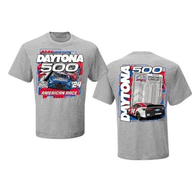 Imagem de Checkered Flag Sports Camiseta Daytona 500 Starting Line-up 2024, Cinza, 3G
