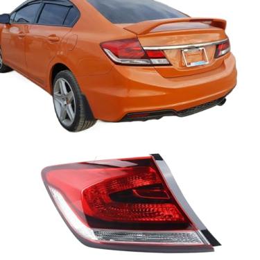 Imagem de LINLINS Conjunto de luz traseira traseira externa esquerda serve para Honda Civic 2013-2015 Inclui luz traseira do lado do motorista - HO2804102