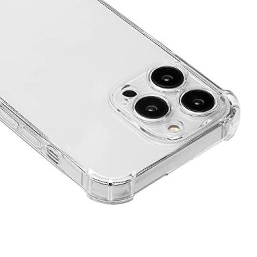 Imagem de technext020 Capa transparente para iPhone 13 Pro, à prova de choque, ultrafina, de silicone para iPhone 13 Pro, capa de borracha de gel macio de TPU (poliuretano termoplástico) com resistência a impactos, para Apple iPhone 13 Pro, transparente