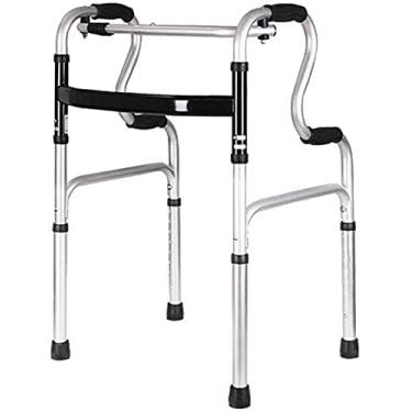 Imagem de Andadores para idosos Andador para idosos Andador rolante Andador auxiliar Oito altura ajustável em liga de alumínio leve e fácil de transportar (cor: prata, tamanho: #1) (prata #2) Está tudo bem