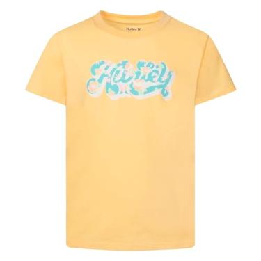 Imagem de Hurley Camiseta estampada estampada para meninas (criança grande), Tintura de melão, GG