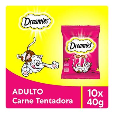 Imagem de Kit Petisco Dreamies Carne Paragatos Adultos 10x40g