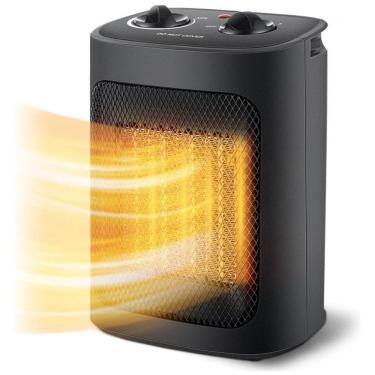 Imagem de Aquecedor Elétrico Portátil de Cerâmica com termostato, 1500W 110V, Aikoper, Preto