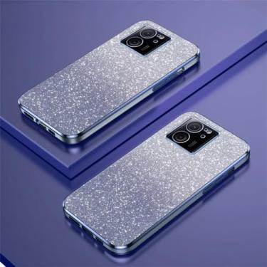 Imagem de Para xiaomi mi 13t 12t 11t pro 14 13 12 11 lite poco x3 nfc x5 f3 f4 f5 m3 m4 capa de silicone chapeamento caso suporte magnético, azul, para poco f4