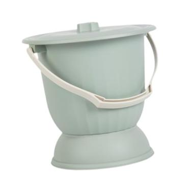 Imagem de harayaa Potty Pot Spittoon com tampa, vaso sanitário portátil, balde de penico doméstico, bacia portátil para crianças, adultos e crianças, Verde