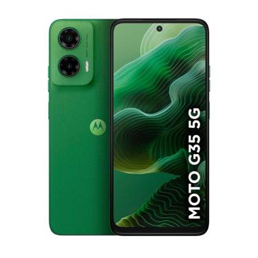 Imagem de Smartphone Motorola Moto G35 5G Verde, 128GB, 12GB RAM Boost, Processador Octa-Core, Câmera Traseira 50MP + 8MP, Selfie de 16MP e Tela de 6.7"