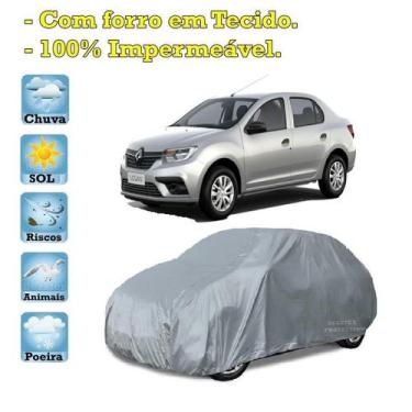Imagem de Capa com forro cobrir carro Renault Logan 100% Impermeável Proteção Be