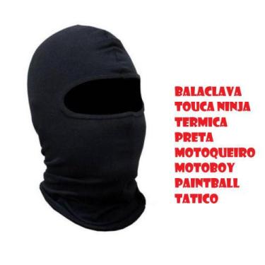 Imagem de Touca Ninja Gorro Balaclava Tamanho Único Preta Tatico Moto - MARJOHNN