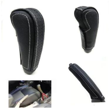 Imagem de Capa Couro Manopla Câmbio Manual e Alavanca Freio de Mão Mitsubishi L2