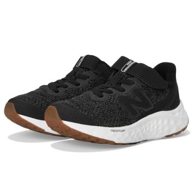 Imagem de New Balance Tênis de corrida unissex infantil Fresh Foam Arishi V4 elástico com alça superior, Preto/Phantom, 3 Wide Little Kid