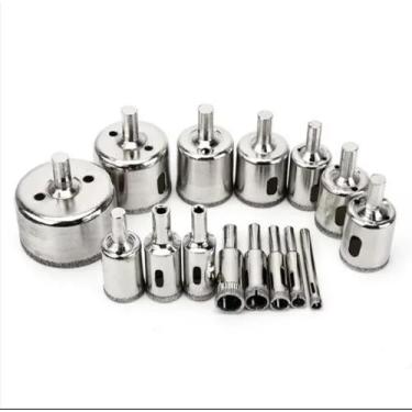 Imagem de Kit 15 Brocas Diamantadas Serra Copo 6 A 50mm Vidro Ceramica - Importa