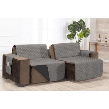 Imagem de Protetor capa de sofa retratil e reclinavel de 2 modulos 1,20m cada + 