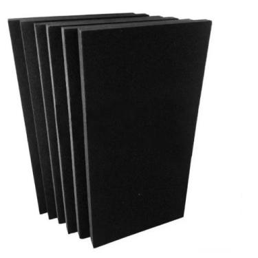 Imagem de KIT Placa Espuma Acústica Lã de PET Preto 1200 x 600 x 25 mm - 30kg/m3