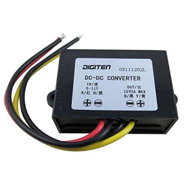 Imagem de DIGITEN DC 6V 5-11V para 12V 2A Step Up Conversor Regulador Impermeável Boost Power Module