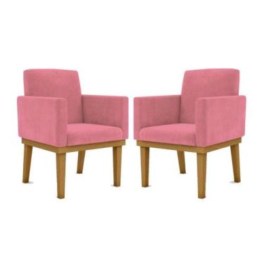 Imagem de KIT 02 Cadeiras Com Base Mesa De Estudos Poltrona Decorativa - Balaqui