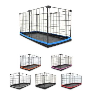 Imagem de Cercado Aramado Porquinho da Índia 30x60 Cm Preto com Bandeja Higiênic