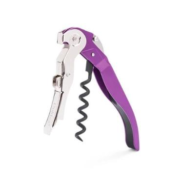 Imagem de Abridor de Garrafa Saca-Rolha Dois Estágios Pulltex ClickCut, Violeta