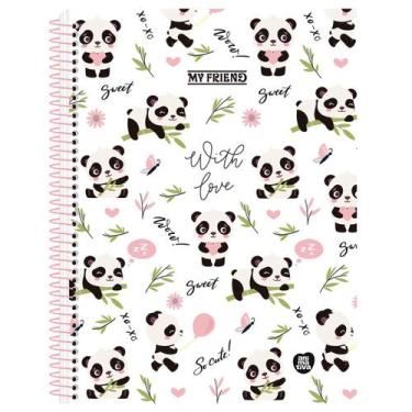 Imagem de Caderno Espiral Grande Universitário Ursinho Panda My Friend 10 Matéri