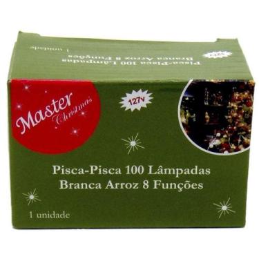 Imagem de Pisca Arroz Branco 100 Lampadas 8F 127V Fio Verde - ShopToAll