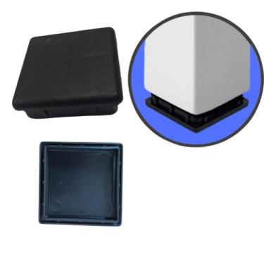 Imagem de 10pc - Ponteira Reforçada 50x50 Tampão Preto P/ Metalon - Suplastine