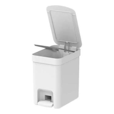 Imagem de Lixeira Pedal Com Tampa 6 Litros Cozinha banheiro Cesto lixo - OU, Bra